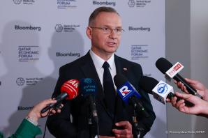 [VIDEO] Prezydent Andrzej Duda na Katarskim Forum Ekonomicznym