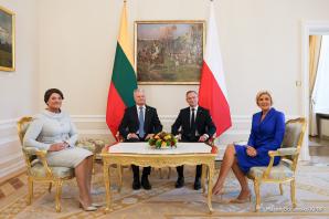 [VIDEO] Prezydenci Polski i Litwy o współpracy na rzecz bezpieczeństwa