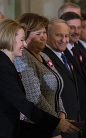 Podziękowanie za zasługi w umacnianiu wolności. 