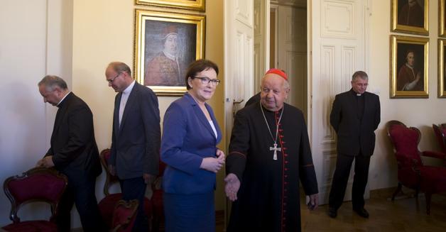 Przygotowania do Światowych Dni Młodzieży w Krakowie: Spotkanie premier Ewy Kopacz z kardynałem Stanisławem Dziwiszem