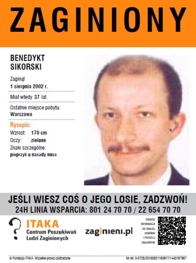 Zaginął Benedykt Sikorski. Ludzie Rutkowskiego w akcji!