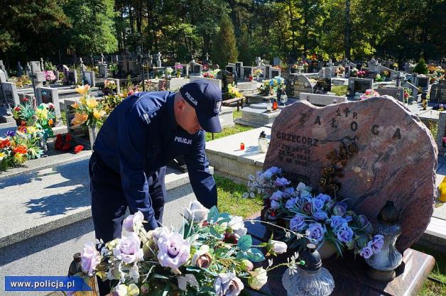 Uczcili pamięć śmiertelnie postrzelonego policjanta z Będzina