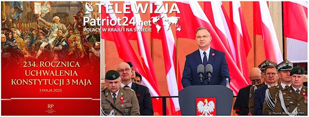 [VIDEO] Obchody Święta Narodowego Trzeciego Maja z udziałem pary prezydenckiej