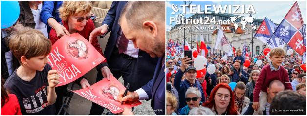 [VIDEO] Narodowy Marsz Życia z udziałem Prezydenta Karola Nawrockiego